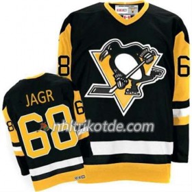 Reebok Pittsburgh Penguins Trikot Jaromir Jagr 68 Schwarz Ausweich - Herren