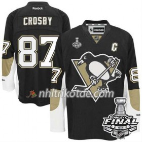 Reebok Pittsburgh Penguins Trikot Sidney Crosby #87 Schwarz Heim 2016 Stanley Cup - Herren