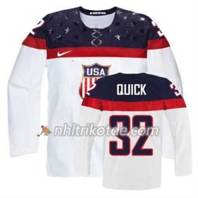 USA Team Trikot Jonathan Quick #32 Heim Weiß - Kinder