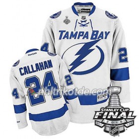 Reebok Tampa Bay Lightning Trikot Ryan Callahan #24 Weiß Auswärts 2016 Stanley Cup - Herren