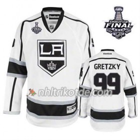 Reebok Los Angeles Kings Trikot Wayne Gretzky #99 Auswärts Weiß 2014 Stanley Cup - Herren
