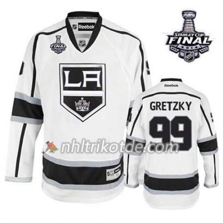 Reebok Los Angeles Kings Trikot Wayne Gretzky #99 Auswärts Weiß 2014 Stanley Cup - Herren
