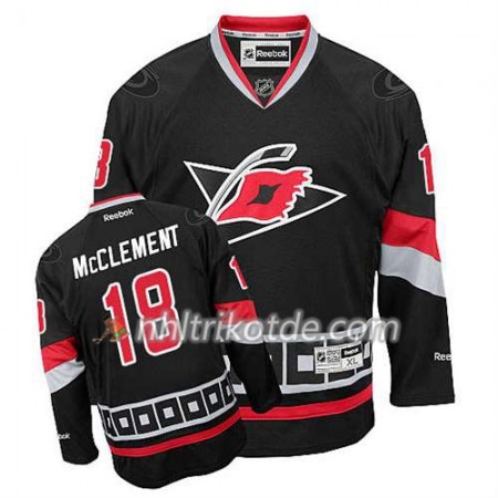 Reebok Carolina Hurricanes Trikot Jay McClement #18 Ausweich Schwarz - Herren