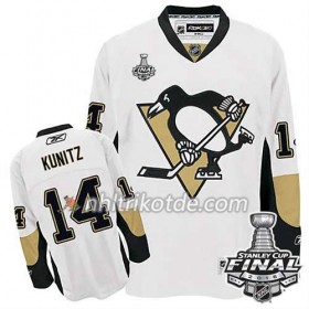 Reebok Pittsburgh Penguins Trikot Chris Kunitz #14 Weiß Auswärts 2016 Stanley Cup - Herren