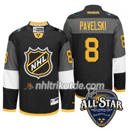2016 All Star San Jose Sharks Trikot Joe Pavelski #8 Schwarz - Herren