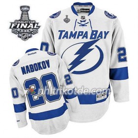 Reebok Tampa Bay Lightning Trikot Evgeni Nabokov #20 Auswärts Weiß 2015 Stanley Cup - Herren