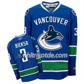 Reebok Vancouver Canucks Trikot Kevin Bieksa #3 Heim Blau - Herren
