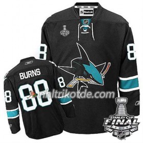 Reebok San Jose Sharks Trikot Brent Burns #88 Schwarz Ausweich 2016 Stanley Cup - Herren