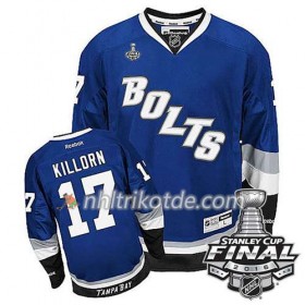 Reebok Tampa Bay Lightning Trikot Alex Killorn #17 Bleu Ausweich 2016 Stanley Cup - Herren
