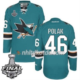 Reebok San Jose Sharks Trikot Roman Polak #46 Teal Heim 2016 Stanley Cup - Herren