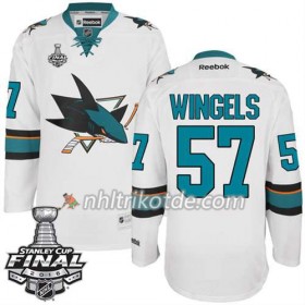 Reebok San Jose Sharks Trikot Tommy Wingels #57 Weiß Auswärts 2016 Stanley Cup - Herren