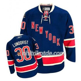 Reebok New York Rangers Trikot Henrik Lundqvist #30 Ausweich Blau - Herren