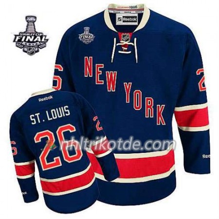 Reebok New York Rangers Trikot Martin St. Louis #26 Ausweich Blau 2014 Stanley Cup - Herren