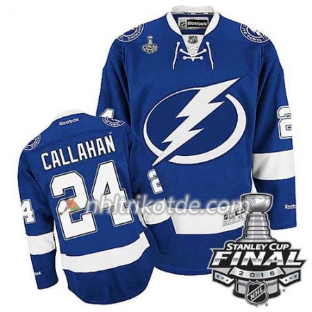 Reebok Tampa Bay Lightning Trikot Ryan Callahan #24 Bleu Heim 2016 Stanley Cup - Herren