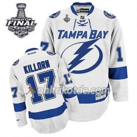 Reebok Tampa Bay Lightning Trikot Alex Killorn #17 Auswärts Weiß 2015 Stanley Cup - Herren