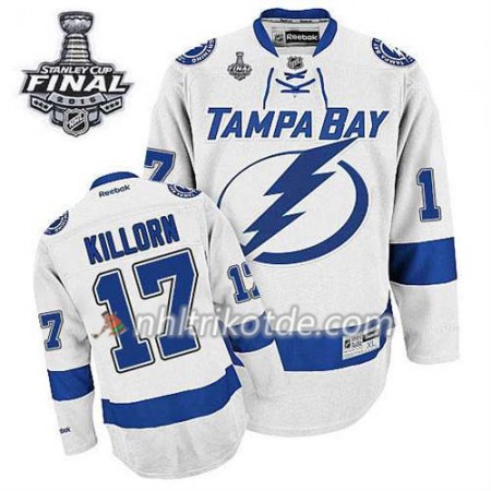 Reebok Tampa Bay Lightning Trikot Alex Killorn #17 Auswärts Weiß 2015 Stanley Cup - Herren