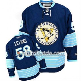 Reebok Pittsburgh Penguins Trikot Kris Letang 58 Blau Ausweich - Herren