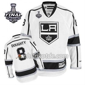 Reebok Los Angeles Kings Trikot Drew Doughty #8 Auswärts Weiß 2014 Stanley Cup - Herren