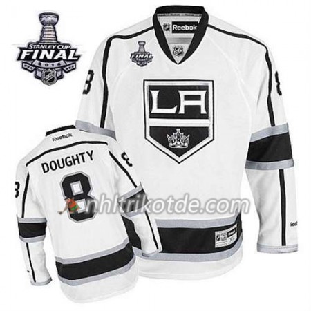 Reebok Los Angeles Kings Trikot Drew Doughty #8 Auswärts Weiß 2014 Stanley Cup - Herren