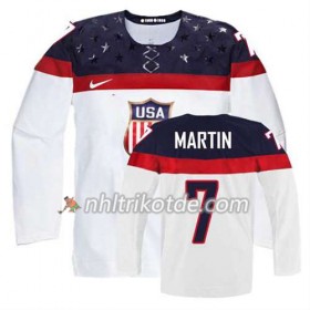 Reebok USA Team Trikot Paul Martin #7 Heim Weiß - Dame