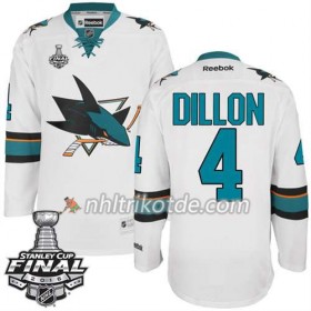 Reebok San Jose Sharks Trikot Brenden Dillon #4 Weiß Auswärts 2016 Stanley Cup - Herren