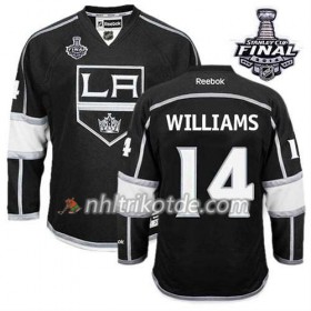 Reebok Los Angeles Kings Trikot Justin Williams #14 Heim Schwarz 2014 Stanley Cup - Herren