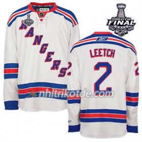 Reebok New York Rangers Trikot Brian Leetch #2 Auswärts Weiß 2014 Stanley Cup - Herren