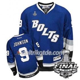 Reebok Tampa Bay Lightning Trikot Tyler Johnson #9 Bleu Ausweich 2016 Stanley Cup - Herren