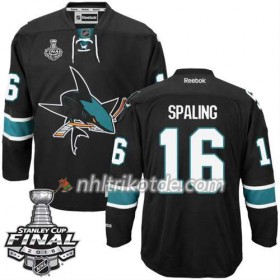Reebok San Jose Sharks Trikot Nick Spaling #16 Schwarz Ausweich 2016 Stanley Cup - Herren