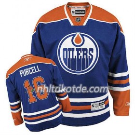 Reebok Edmonton Oilers Trikot Teddy Purcell #16 Heim Blau - Herren