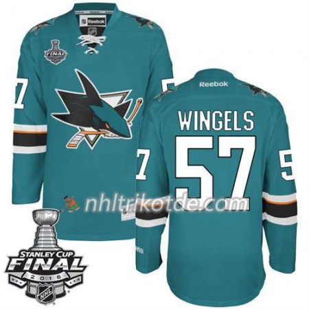 Reebok San Jose Sharks Trikot Tommy Wingels #57 Teal Heim 2016 Stanley Cup - Herren