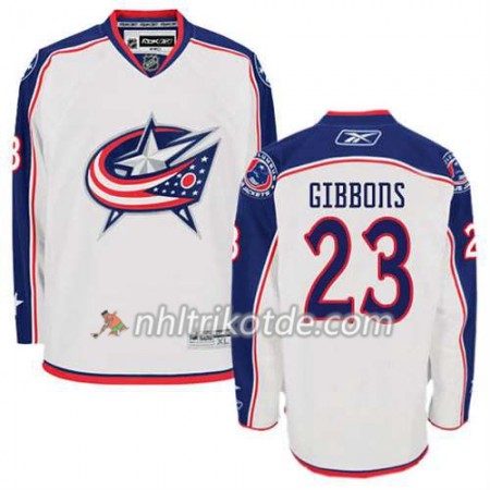 Reebok Columbus Blue Jackets Trikot Brian Gibbons #23 Auswärts Weiß - Herren