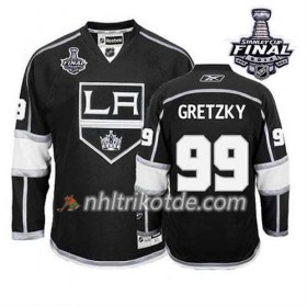 Reebok Los Angeles Kings Trikot Wayne Gretzky #99 Heim Schwarz 2014 Stanley Cup - Herren