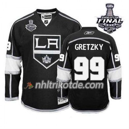 Reebok Los Angeles Kings Trikot Wayne Gretzky #99 Heim Schwarz 2014 Stanley Cup - Herren
