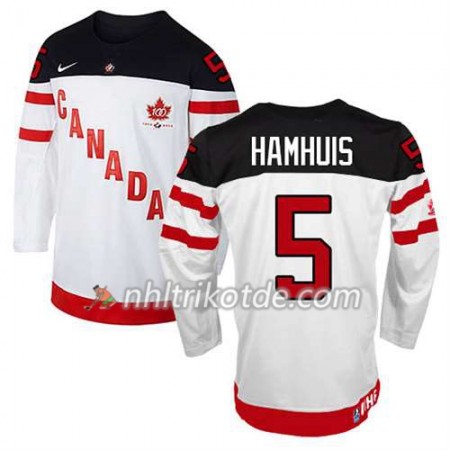Reebok Canada Team Trikot Dan Hamhuis #5 100th Anniversary Weiß - Herren