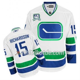 Reebok Vancouver Canucks Trikot Brad Richardson #15 Ausweich Weiß - Herren