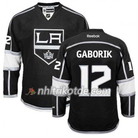 Reebok Los Angeles Kings Trikot Marian Gaborik #12 Heim Schwarz - Herren
