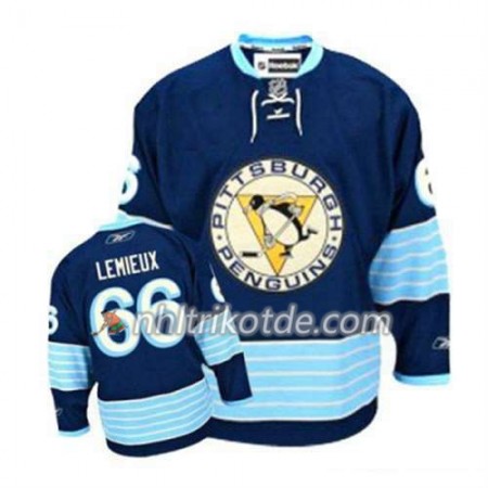 Reebok Pittsburgh Penguins Trikot Mario Lemieux 66 Blau Ausweich - Herren