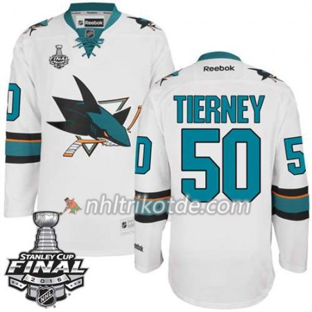 Reebok San Jose Sharks Trikot Chris Tierney #50 Weiß Auswärts 2016 Stanley Cup - Herren
