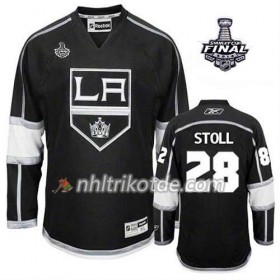 Reebok Los Angeles Kings Trikot Henrik Lundqvist #28 Heim Schwarz 2014 Stanley Cup - Herren