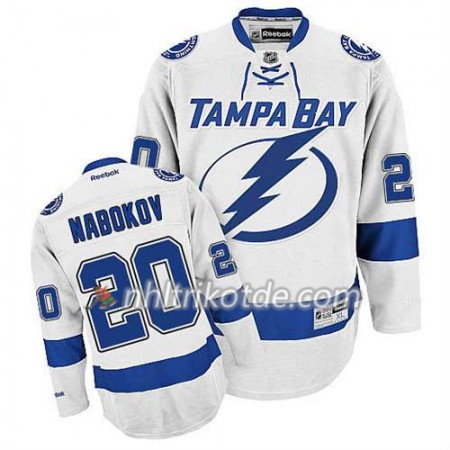 Reebok Tampa Bay Lightning Trikot Evgeni Nabokov #20 Auswärts Weiß - Herren