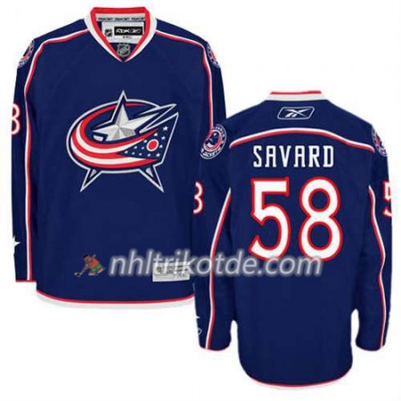 Reebok Columbus Blue Jackets Trikot David Savard #58 Heim Weiß - Herren