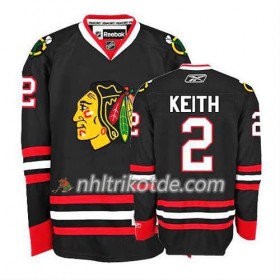 Reebok Chicago Blackhawks Trikot Duncan Keith #2 Premier Ausweich Schwarz - Dame