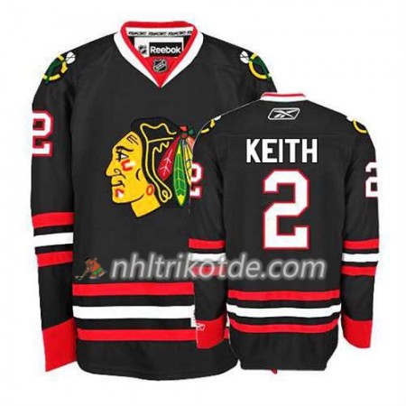 Reebok Chicago Blackhawks Trikot Duncan Keith #2 Premier Ausweich Schwarz - Dame