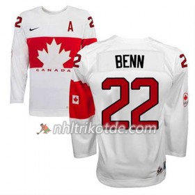 Reebok Canada Team Trikot Jamie Benn #22 Heim Weiß - Dame