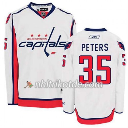 Reebok Washington Capitals Trikot Justin Peters #35 Auswärts Weiß - Herren Reebok Washington Capitals Trikot Justin Peters #35 Auswärts Weiß - Herren