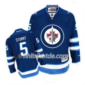 Reebok Winnipeg Jets Trikot Mark Stuart #5 Heim Blau - Herren