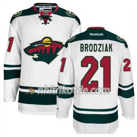 Reebok Minnesota Wild Trikot Kyle Brodziak #21 Auswärts Weiß - Herren