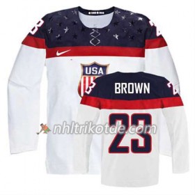 USA Team Trikot Dustin Brown #23 Heim Weiß - Kinder