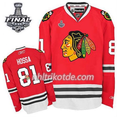 Chicago Blackhawks Trikot Marian Hossa #81 Heim Rot 2015 Stanley Cup - Kinder